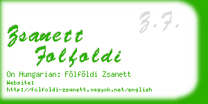 zsanett folfoldi business card